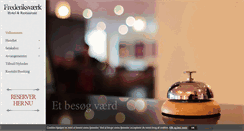 Desktop Screenshot of hotelfrederiksvaerk.dk